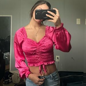 pink blouse